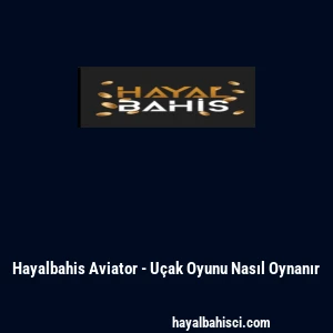 Hayalbahis Aviator - U&ccedil;ak Oyunu Nasıl Oynanır